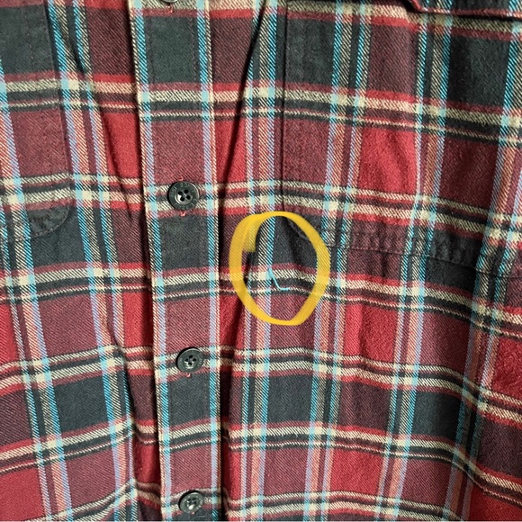 LL Bean Men’s Plaid Shacket Shirt Jacket Fleece Lined Outdoor Purple Blue Large - Picture 6 of 8